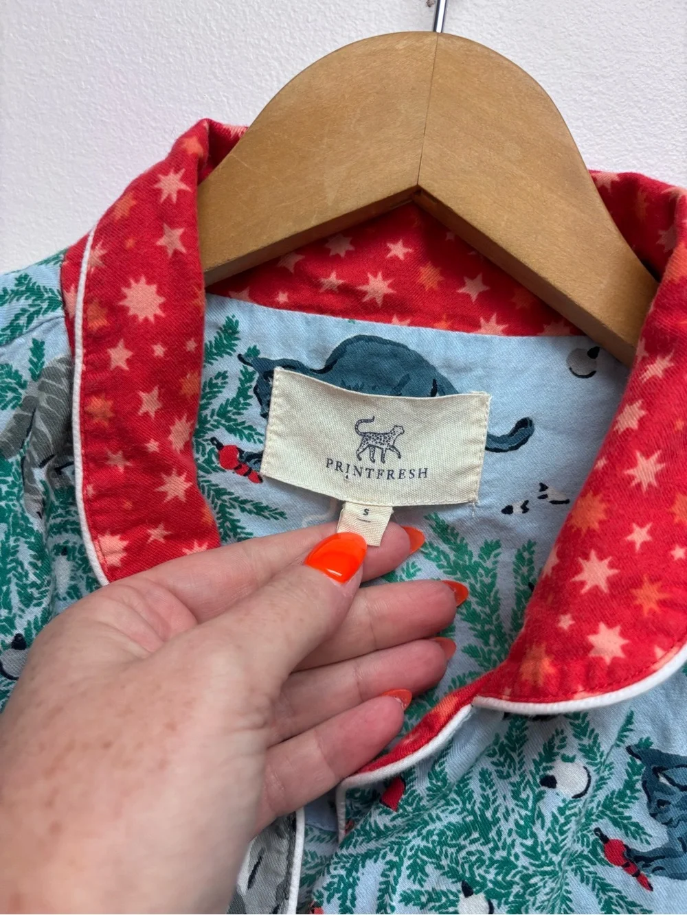 Printfresh Christmas Frisky Firs Pajama Top